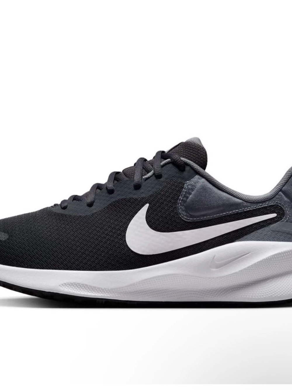 Nike Men’s Revolution 7 Grey and White Running Sneaker (FB2207-007) Size 10M
